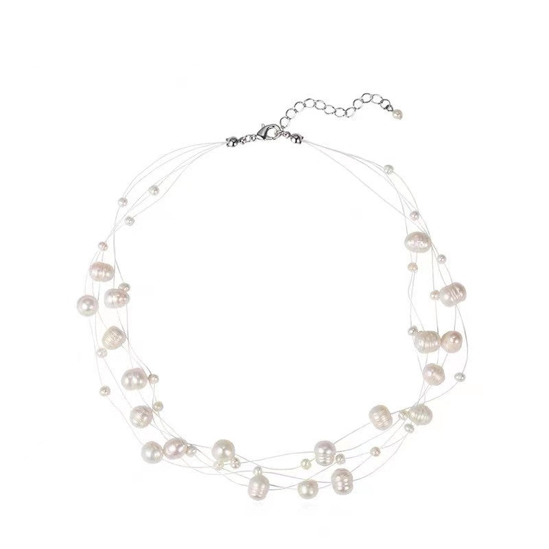 Handmade Star-shaped Pearl Necklace