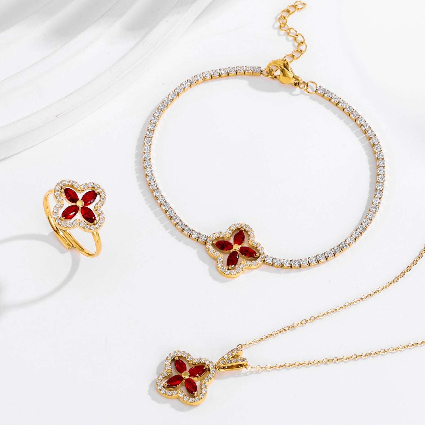 Zircon Clover Glow Set