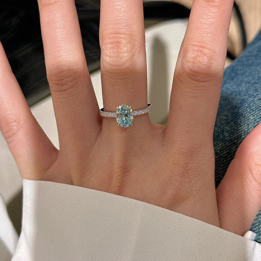 Sea Blue Zirconia Ring