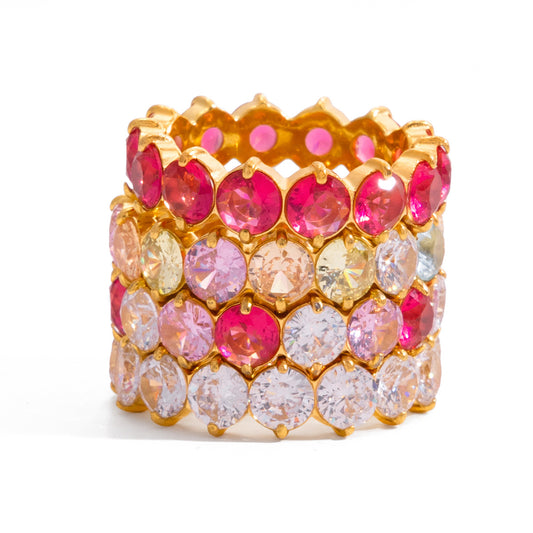 Rainbow Gem Sparkle Ring