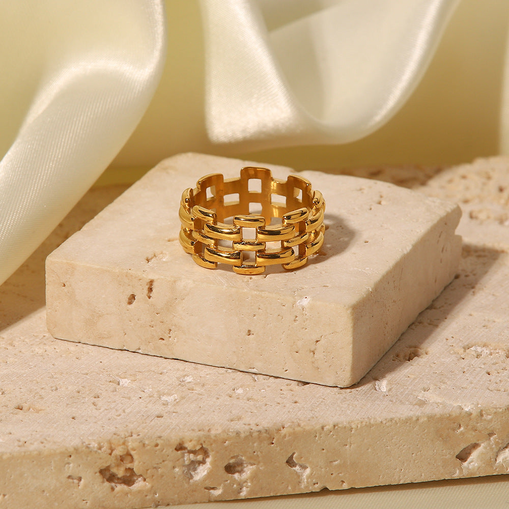 Bold Link Stainless Ring