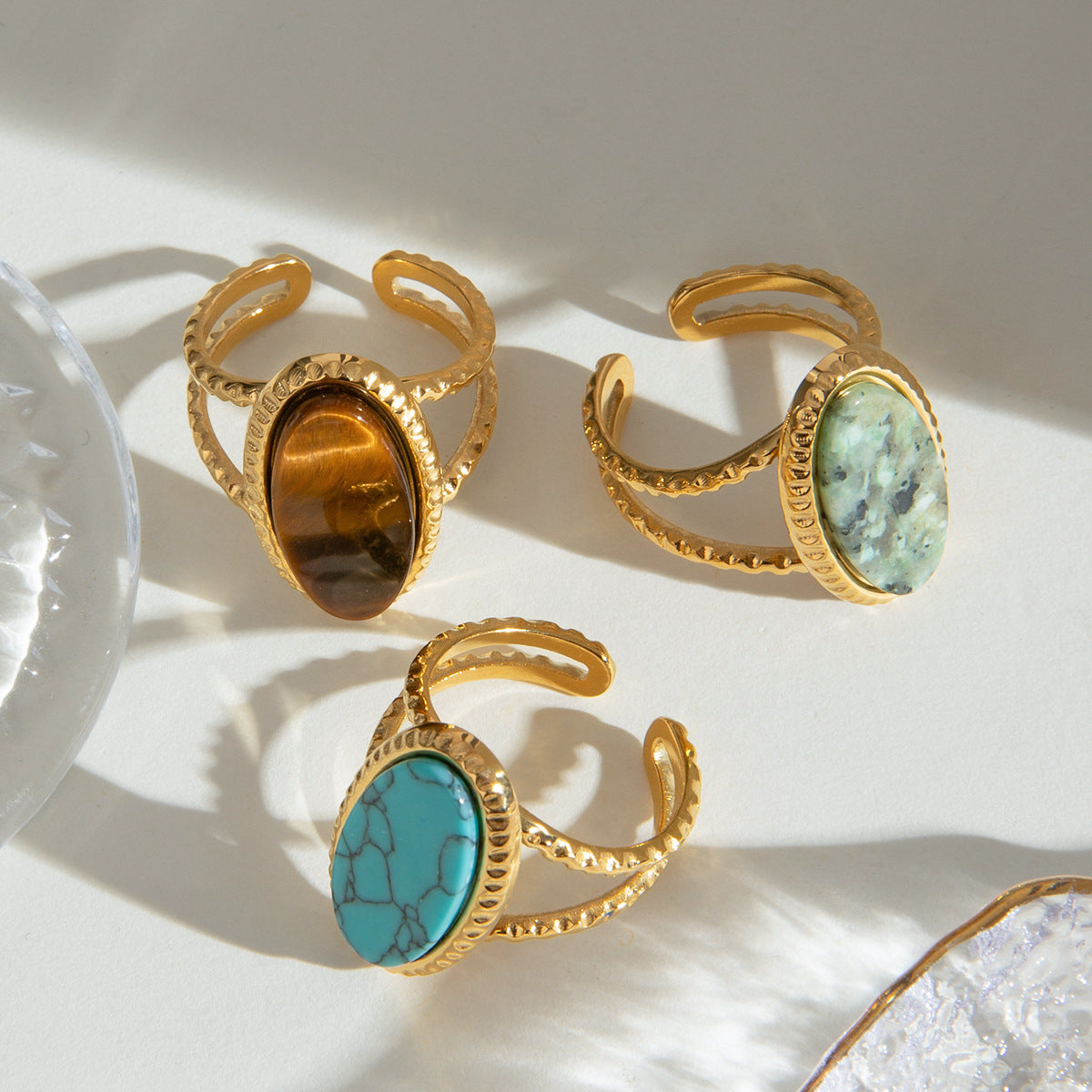 Boho Natural Stone Ring