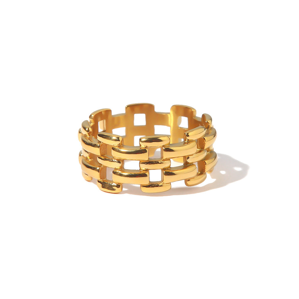 Bold Link Stainless Ring