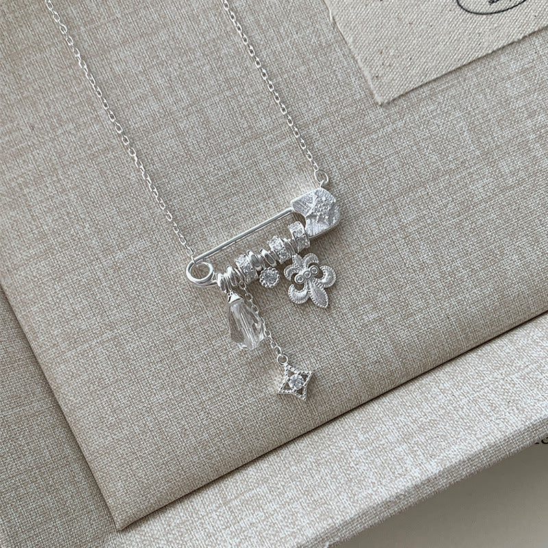 Crystal Pin Drop Necklace