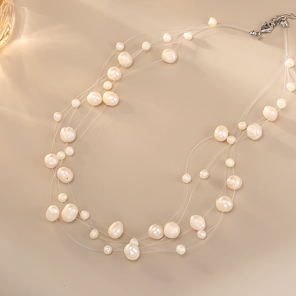 Handmade Star-shaped Pearl Necklace