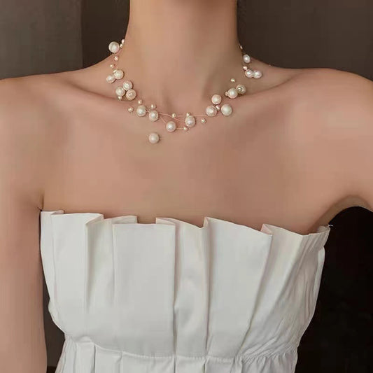 Handmade Star-shaped Pearl Necklace