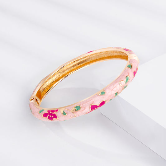 Blush Floral Bangle