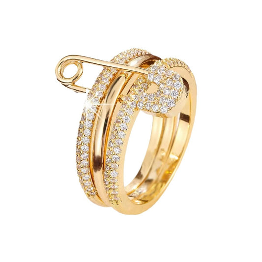 Pin Stack Shine Ring