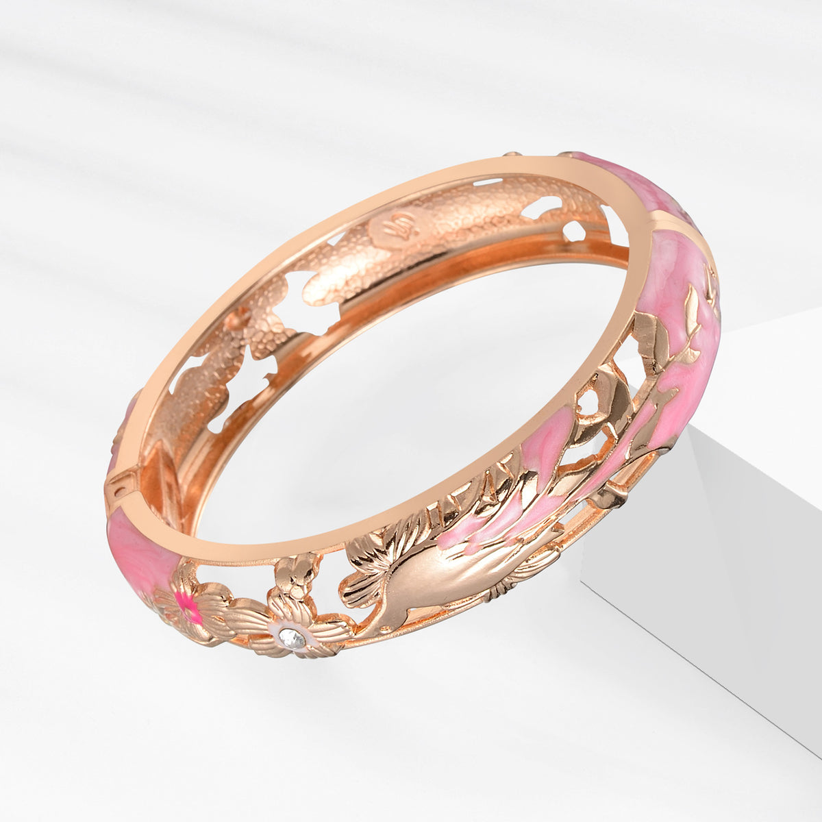 Blush Floral Bangle