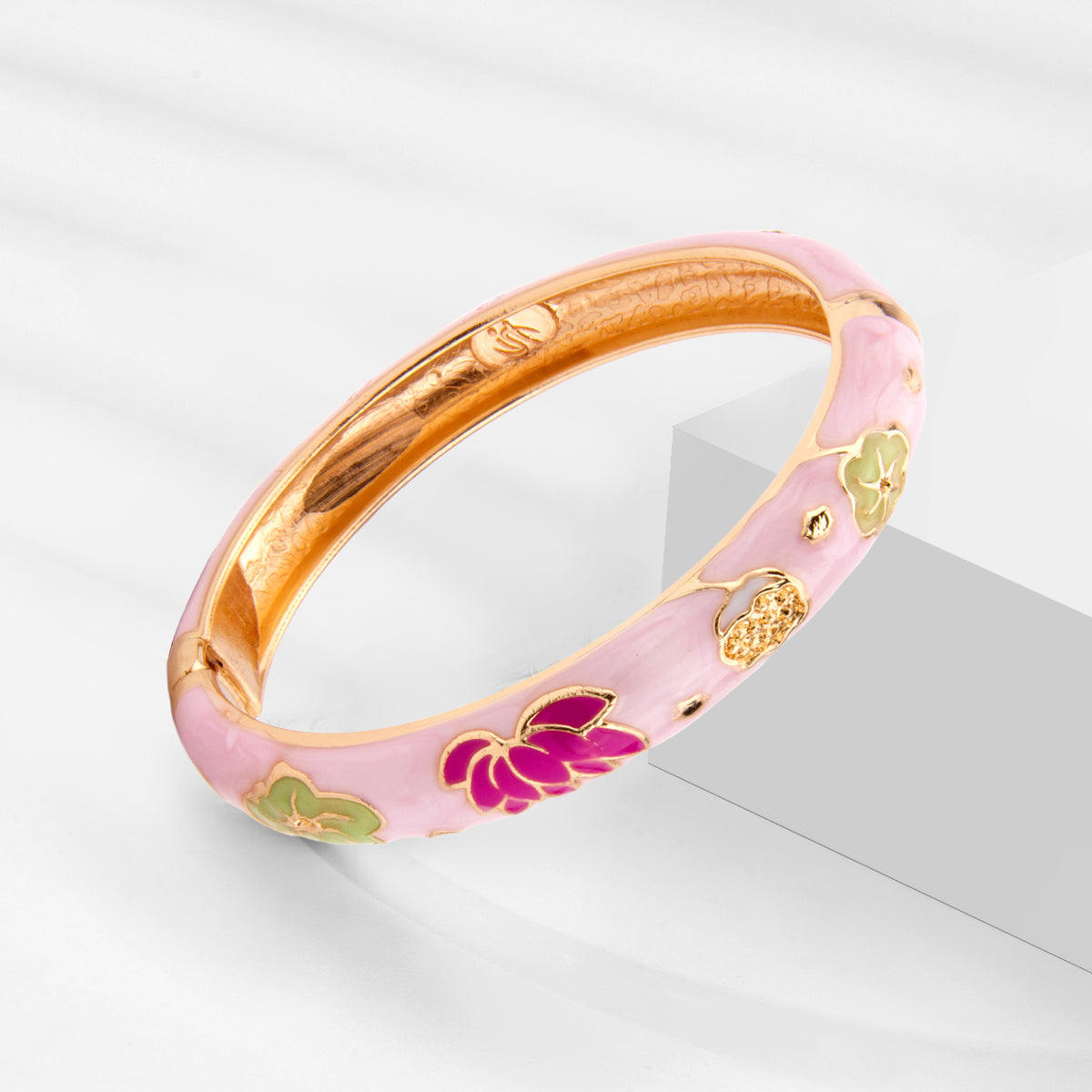 Blush Floral Bangle