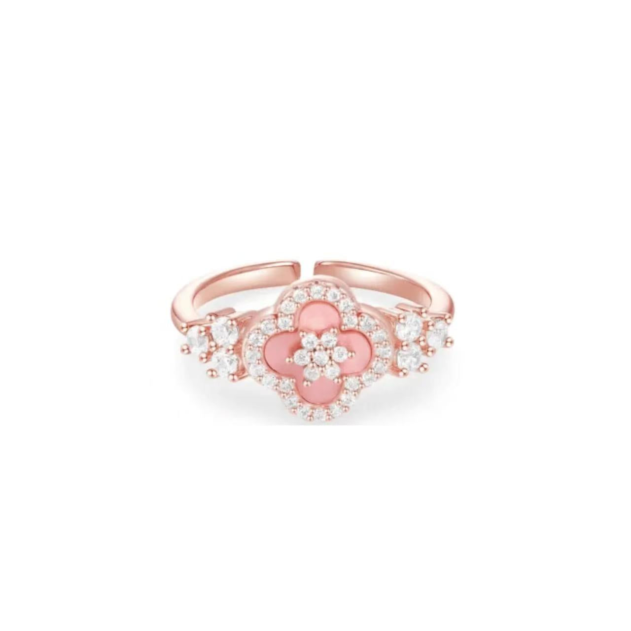 Pink Clover Mother Of Peal Set