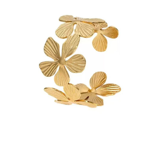 Flower Cuff Bangle
