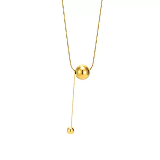 Golden Sphere Balance Necklace