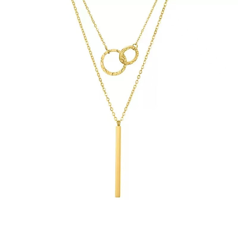 Linked Layered Necklaces Set of 2 necklaces