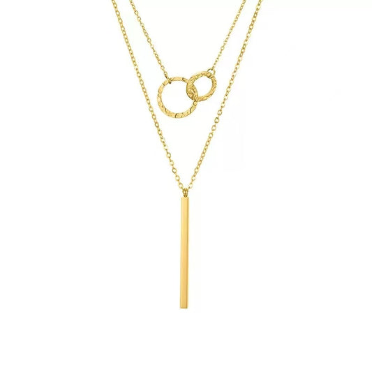 Linked Layered Necklaces Set of 2 necklaces