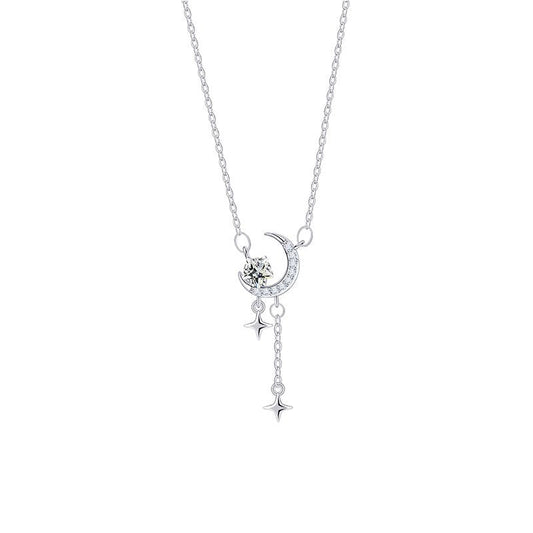 Moon Star Tassel Necklace