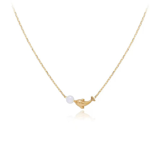 Pearl & Dolphin Necklace