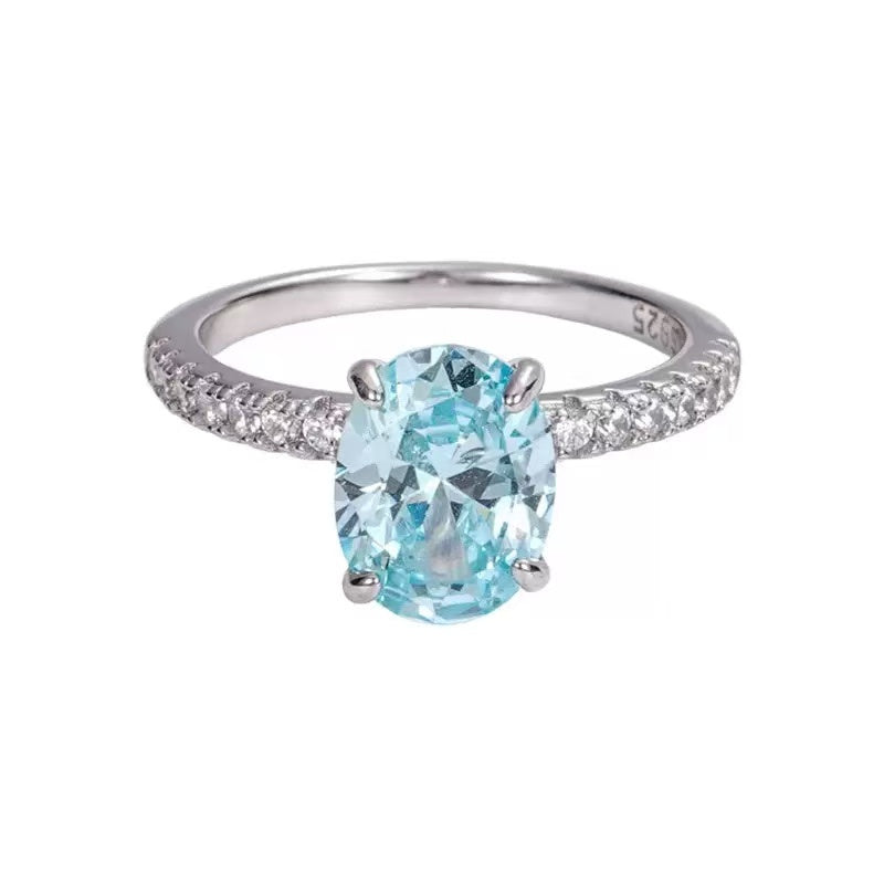 Sea Blue Zirconia Ring
