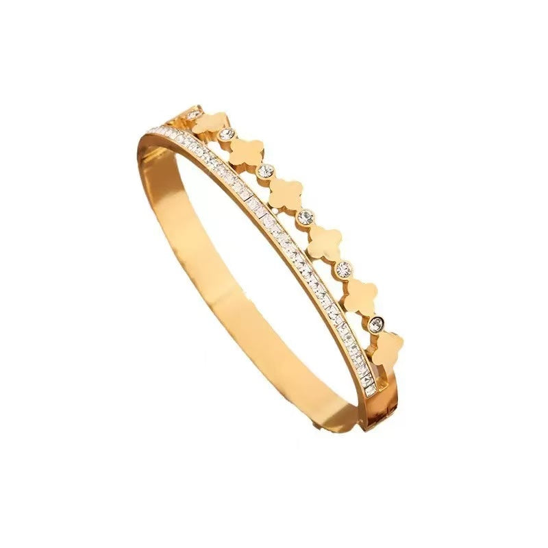 Four Leaf Clover Bangle