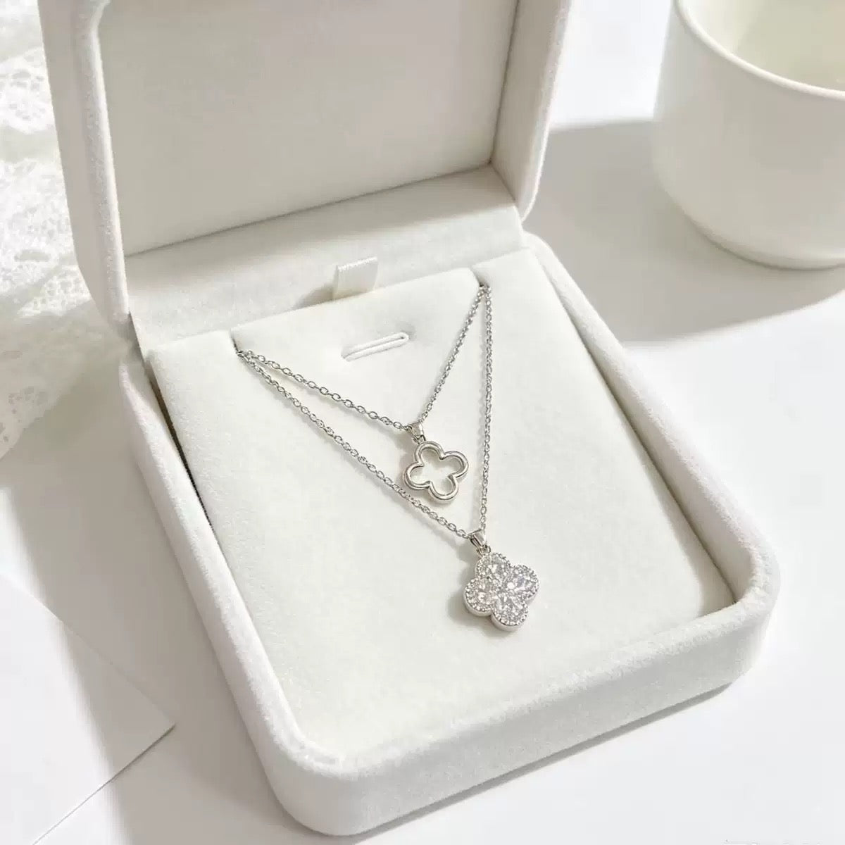 Twin Clover Necklace
