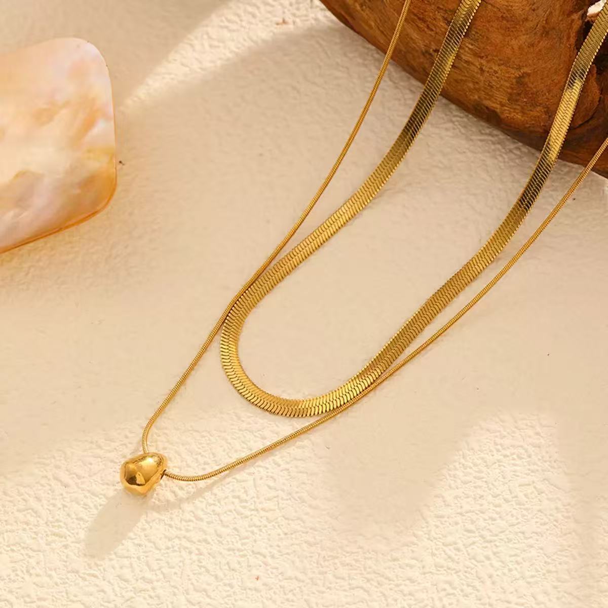 18k Gold Plated Water Drop Necklace