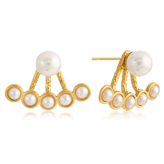 Pearl Fan Earrings