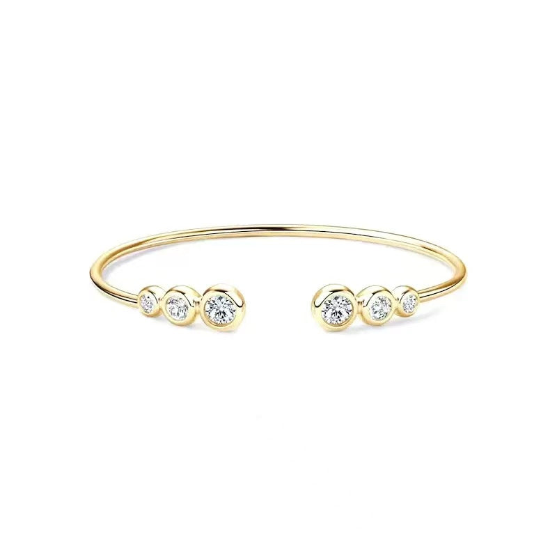 Six-Stone Moissanite Bangle