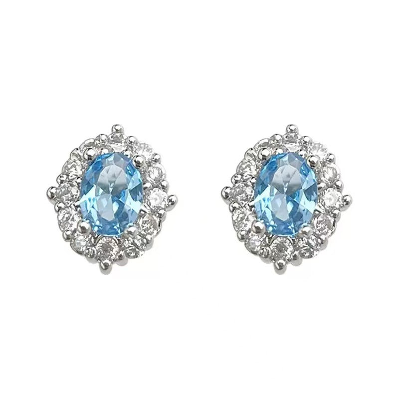 Ice Blue Sparkle Studs