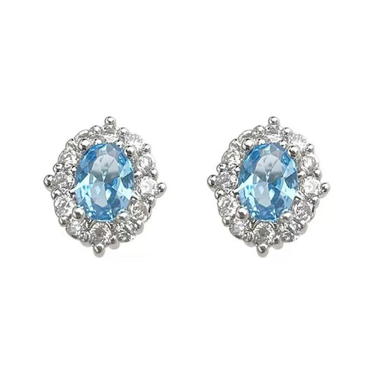 Ice Blue Sparkle Studs