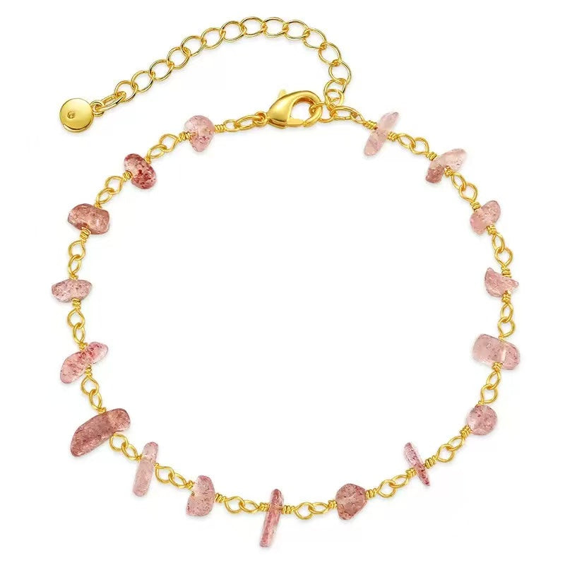 Strawberry Glow Charm Bracelet