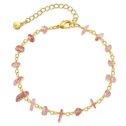 Strawberry Glow Charm Bracelet