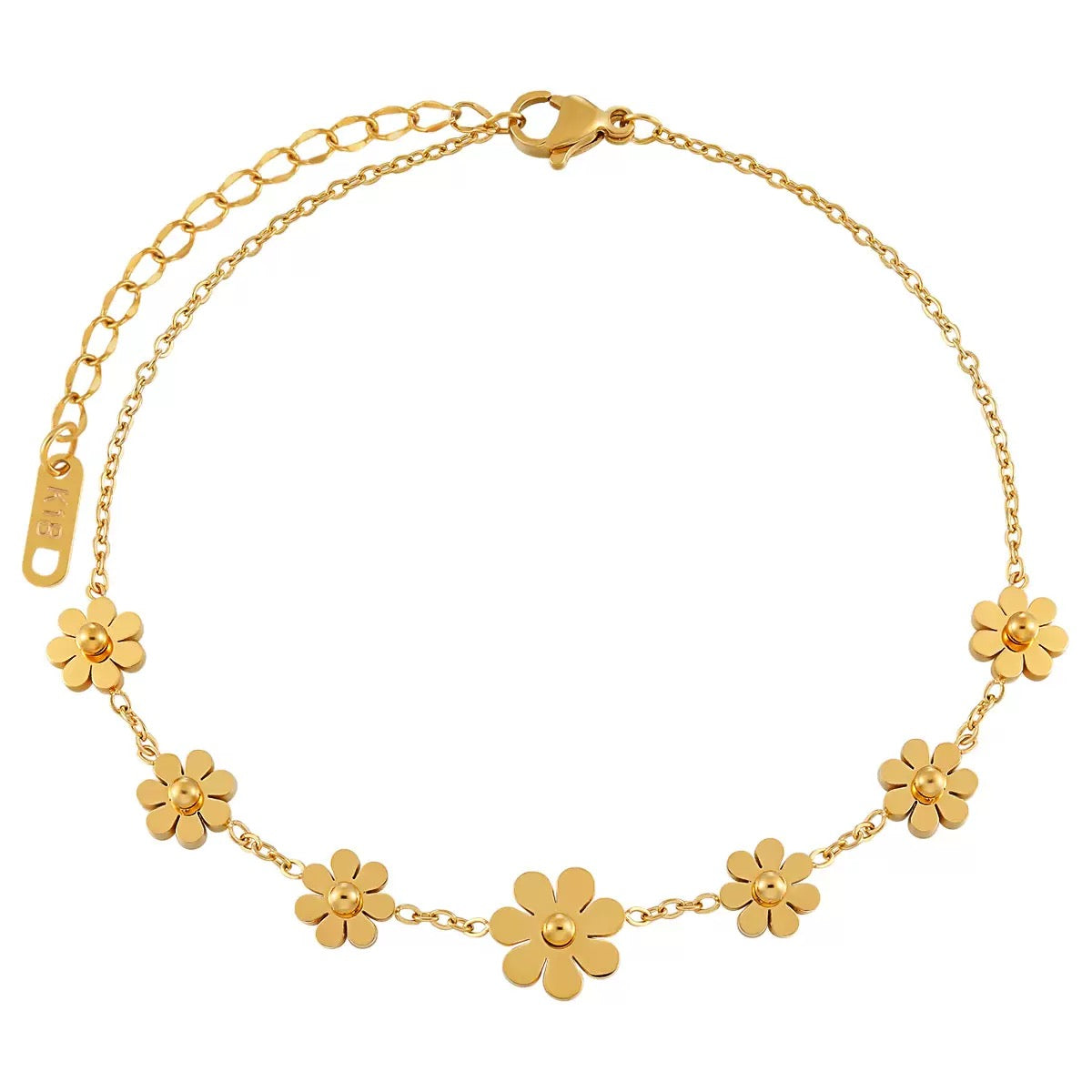 Gold daisy bracelet