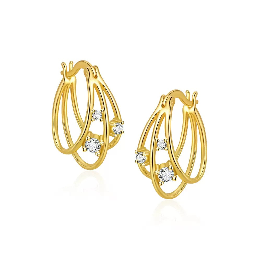 Triple Hoop Earrings
