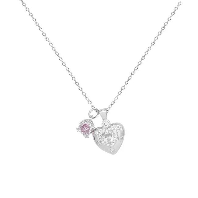 Pink Locket Pendant Necklace
