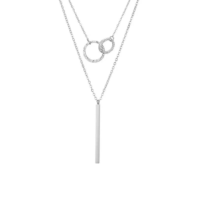 Linked Layered Necklaces Set of 2 necklaces