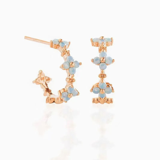 Opal Spring Flower Earrings