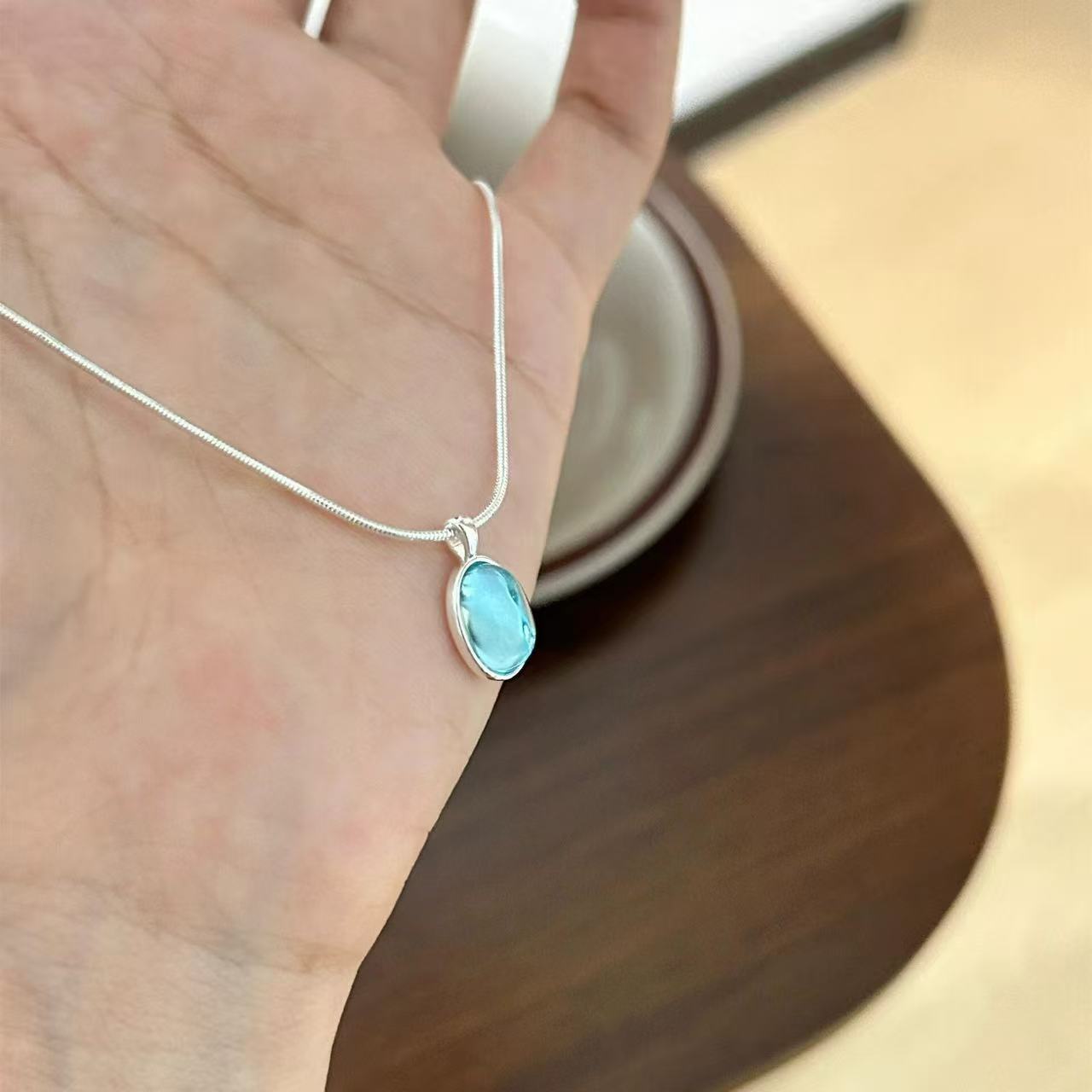 Aquamarine necklace