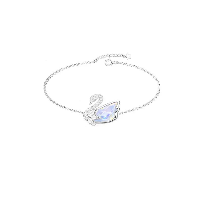 Iridescent Swan Jewelry Set