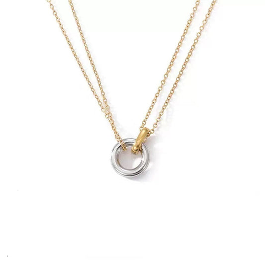 Dainty Interlocking Circle Necklace