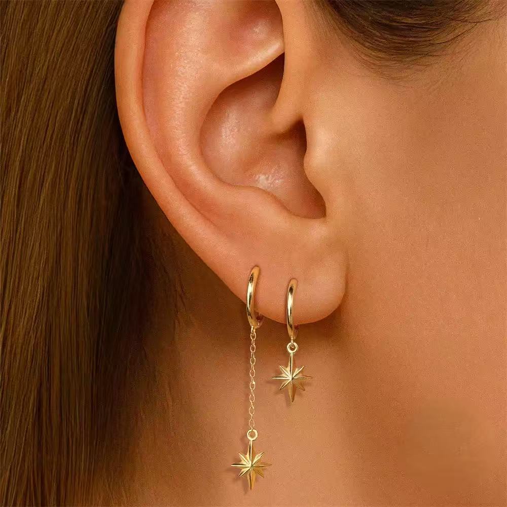 Starburst Huggie  Earrings
