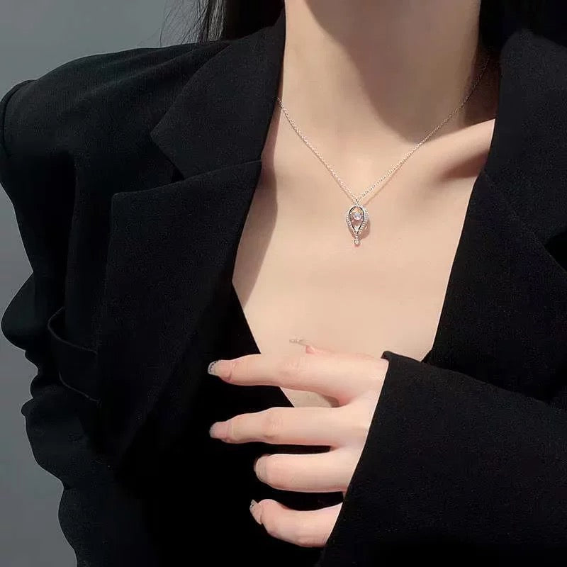 Sliver Hot Air Balloon Necklace