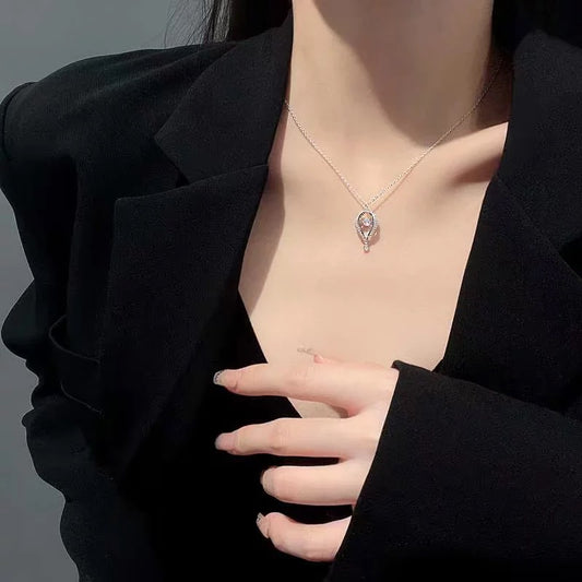 Sliver Hot Air Balloon Necklace
