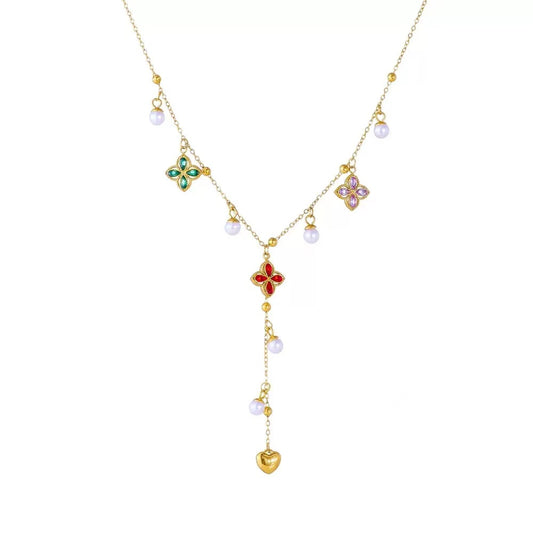 Clover Drop Necklace