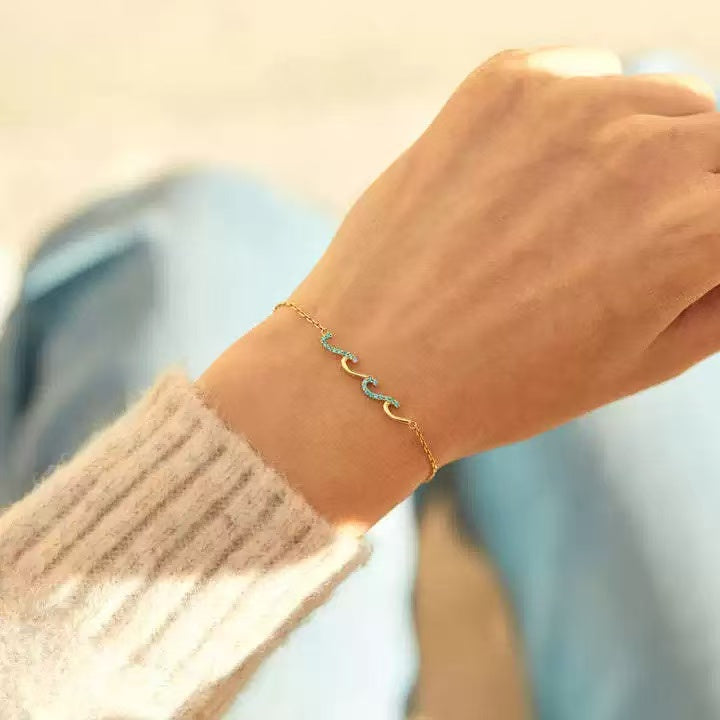 Ocean Wave Charm Bracelet