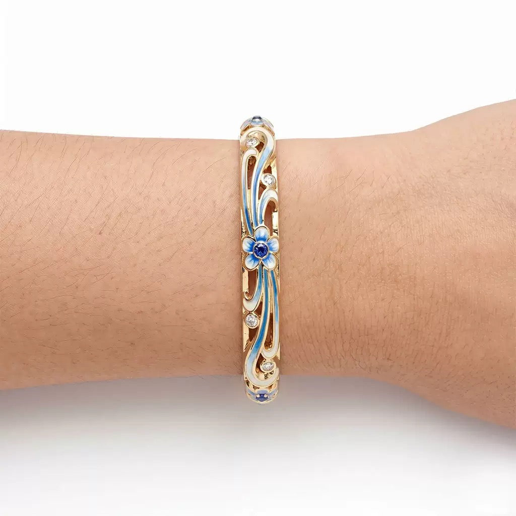 Openwork Floral Bangle