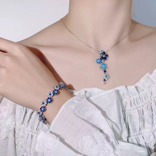 Zircon Flower Necalace Set
