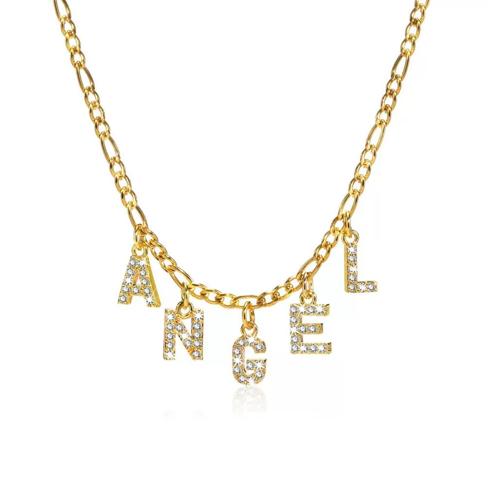 Icy Suspended Custom Name Necklace