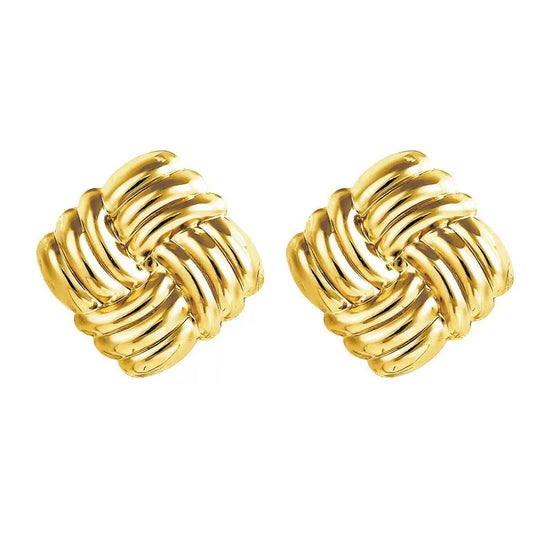 Golden Waffles Earrings