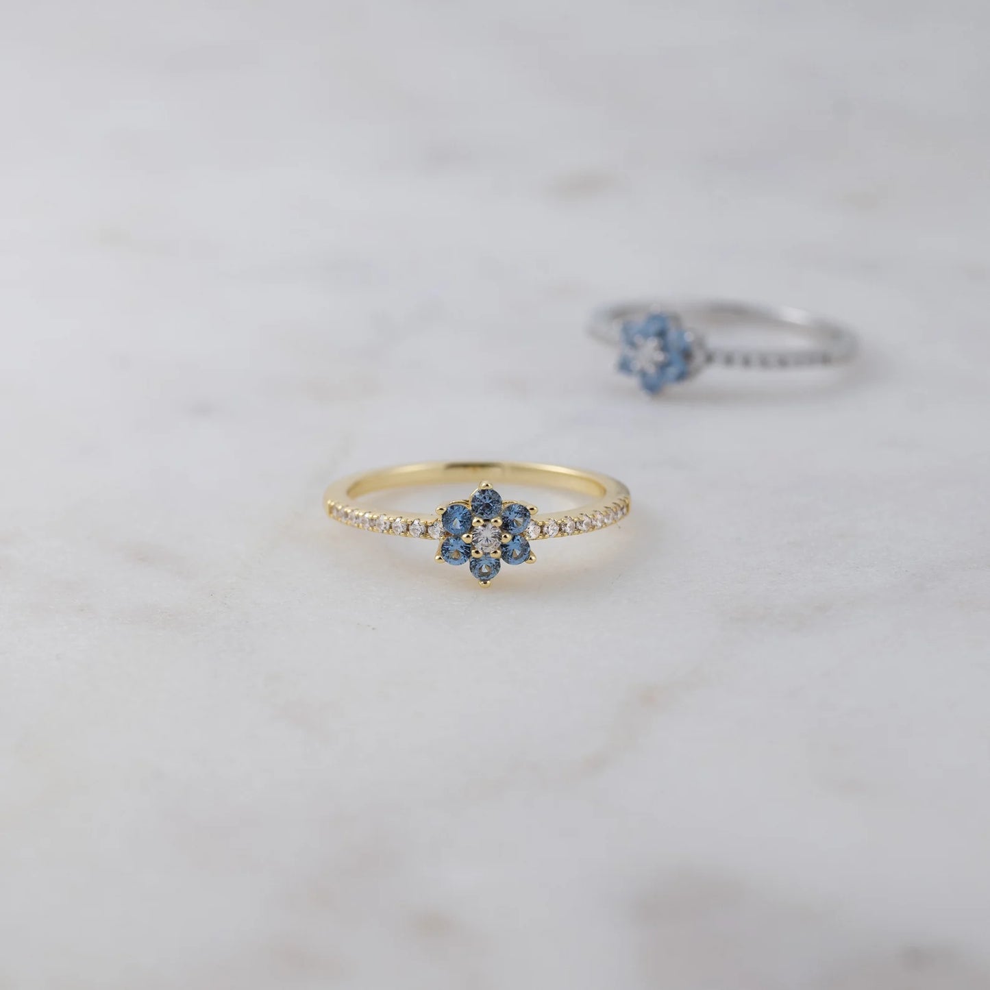 Aquamarine Dainty Ring