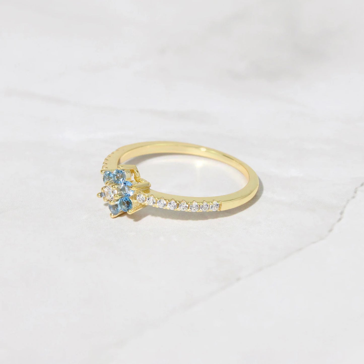 Aquamarine Dainty Ring